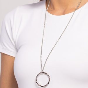 NEW Boutique Purple Diamond Rhinestone Pendant Necklace Preppy Costume Jewelry